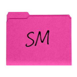 folder that has "SM" written on it